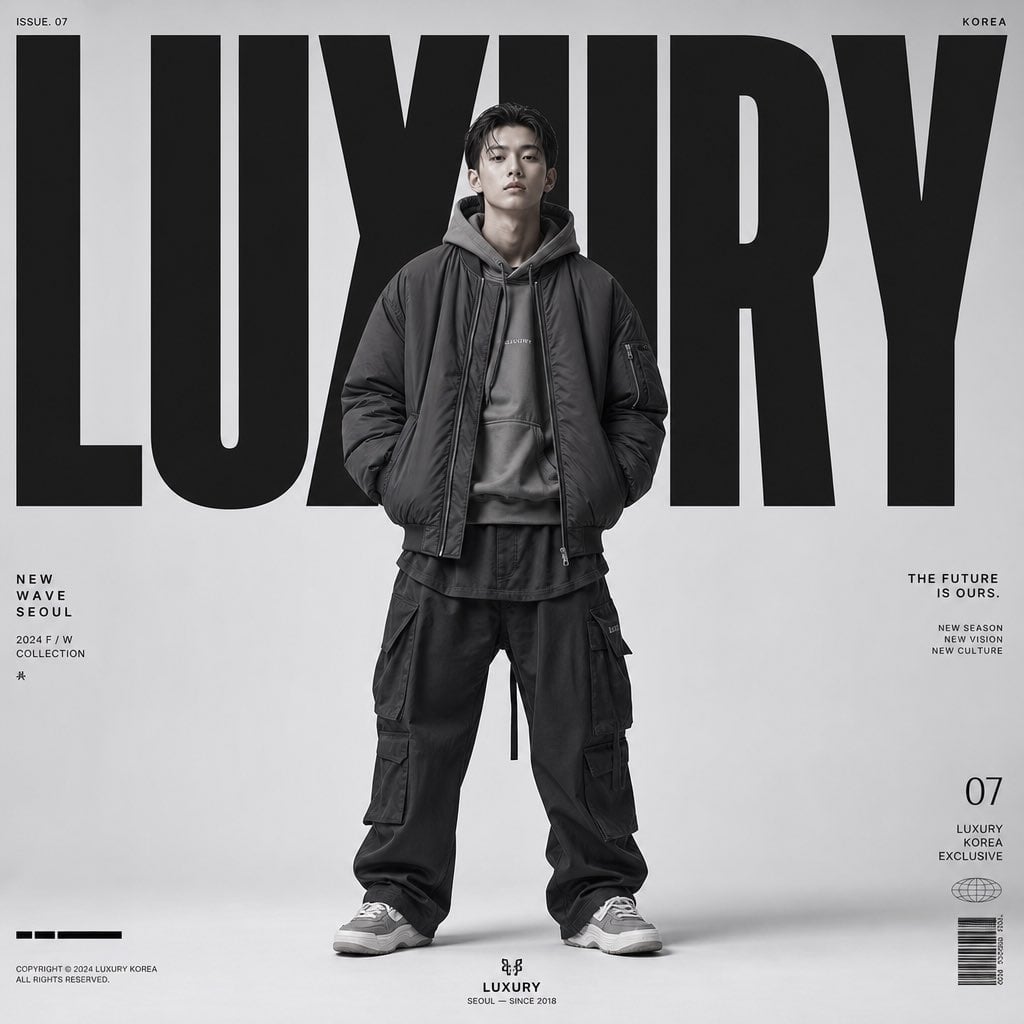Create a premium high-fashion editorial poster for "LUXUR... image 1