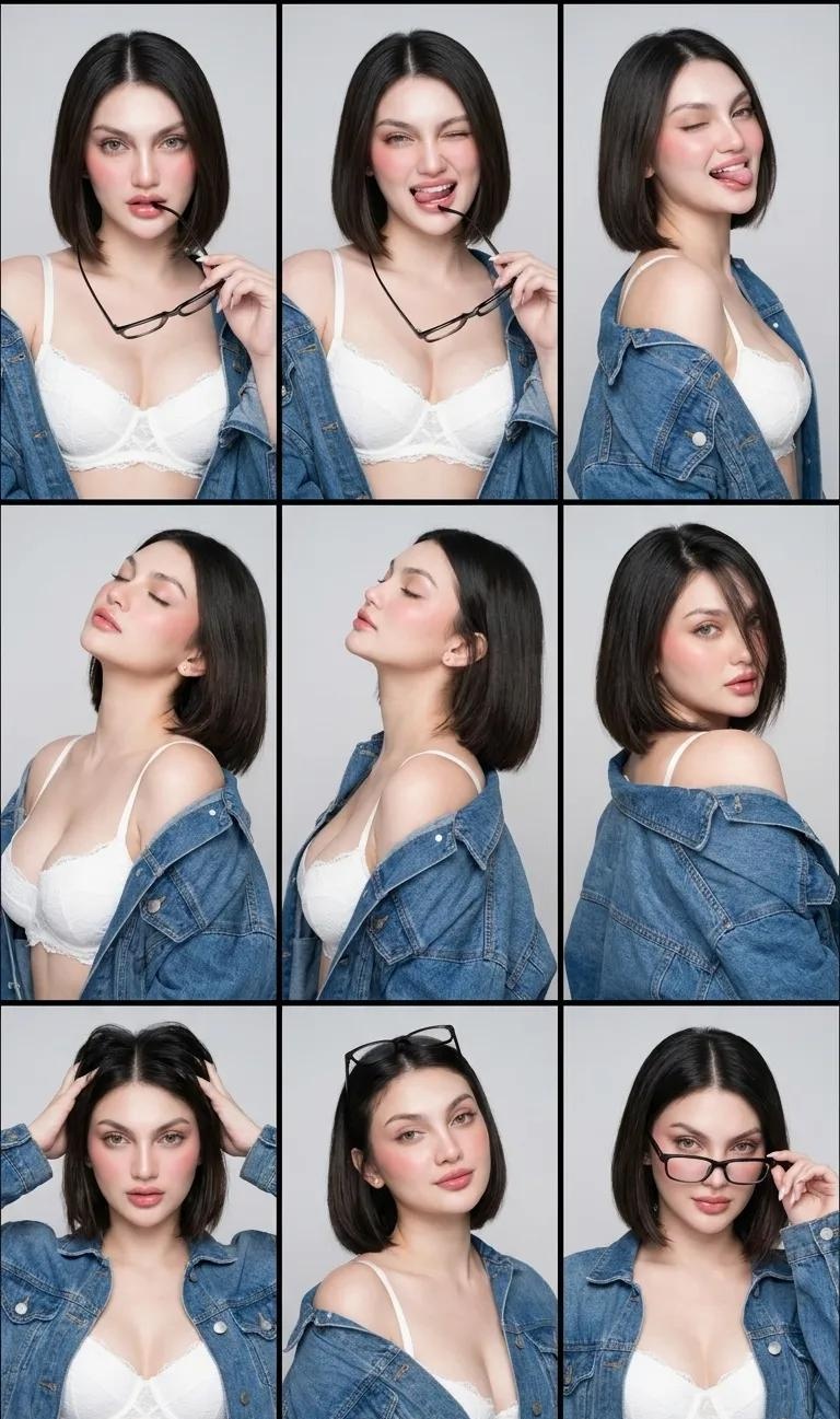 Nine Expressions of a Beauty Muse