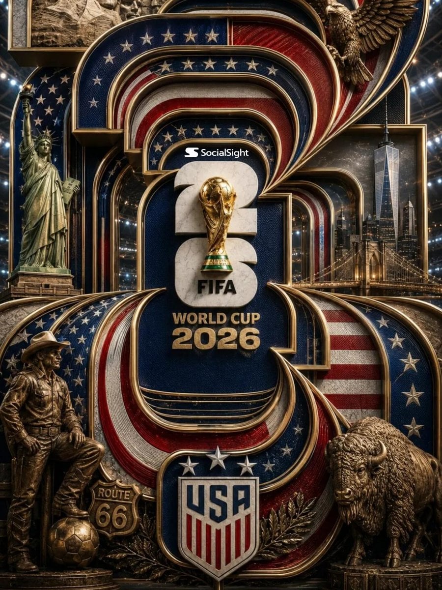 Ultra-detailed luxury 3D poster for the FIFA World Cup 20... image 1