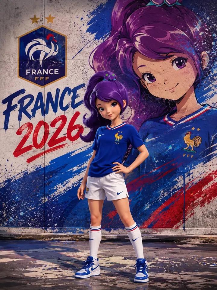 Argentina 2025 Street-Art Football Poster with Mascot thumbnail 2