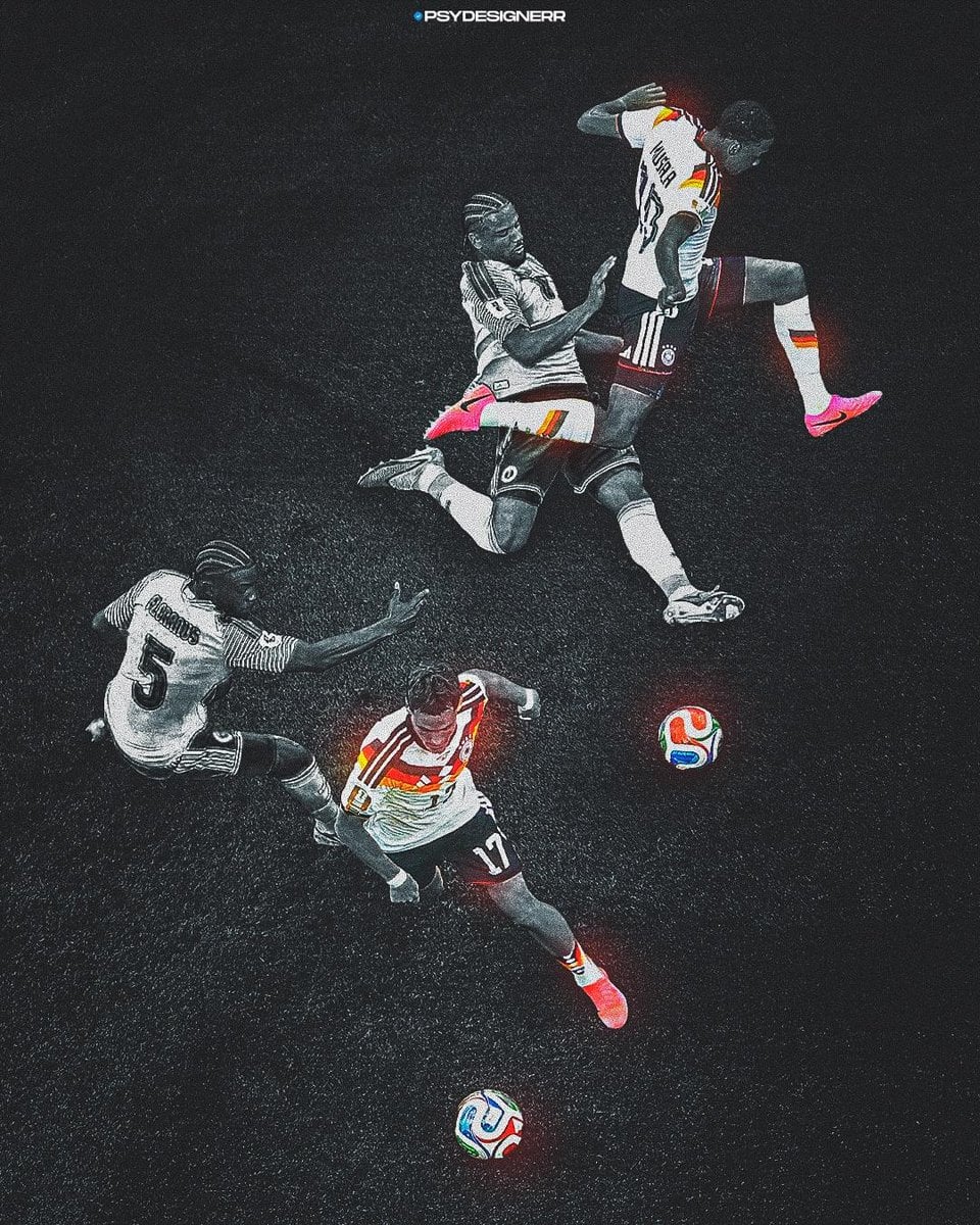 Ultra-stylized football poster, dark cinematic sports art... thumbnail 2