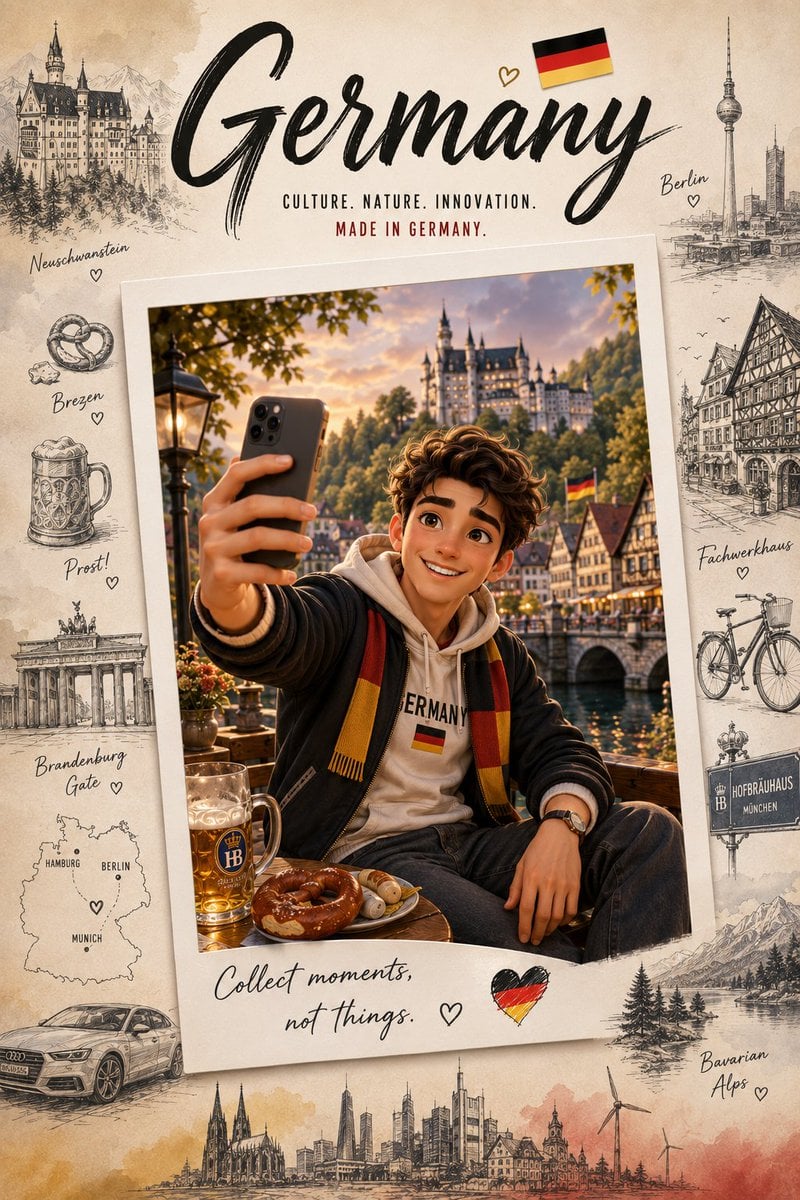 Create a premium collectible travel poster in a cute styl... thumbnail 2