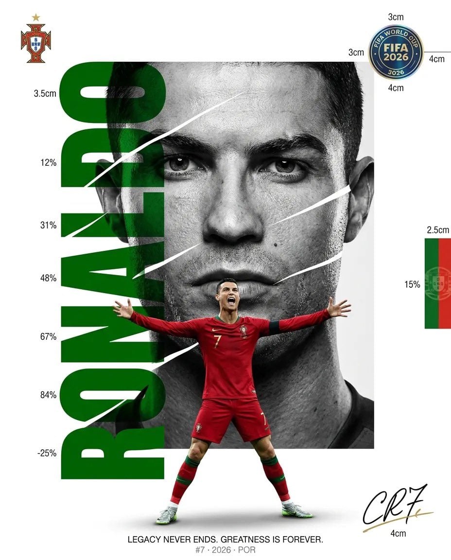Create a luxury FIFA World Cup editorial poster. Clean wh... image 1