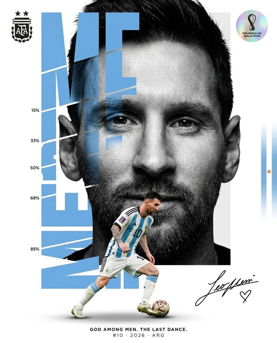 Create a luxury FIFA World Cup editorial poster. Clean wh... thumbnail 2