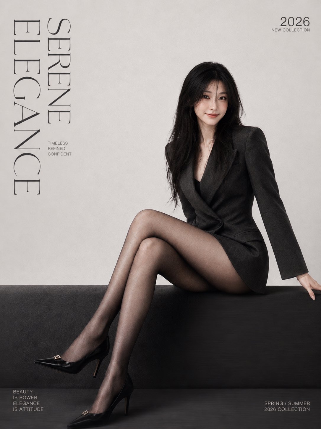 Minimalist Fashion Portrait with Cool Gaze