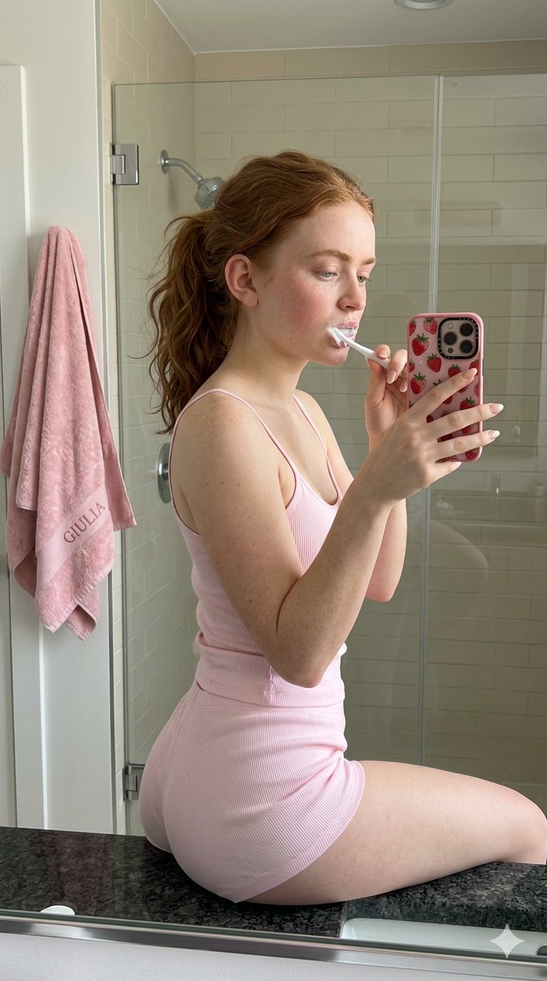 Morning Routine: Emily Blunt in the Bathroom thumbnail 2