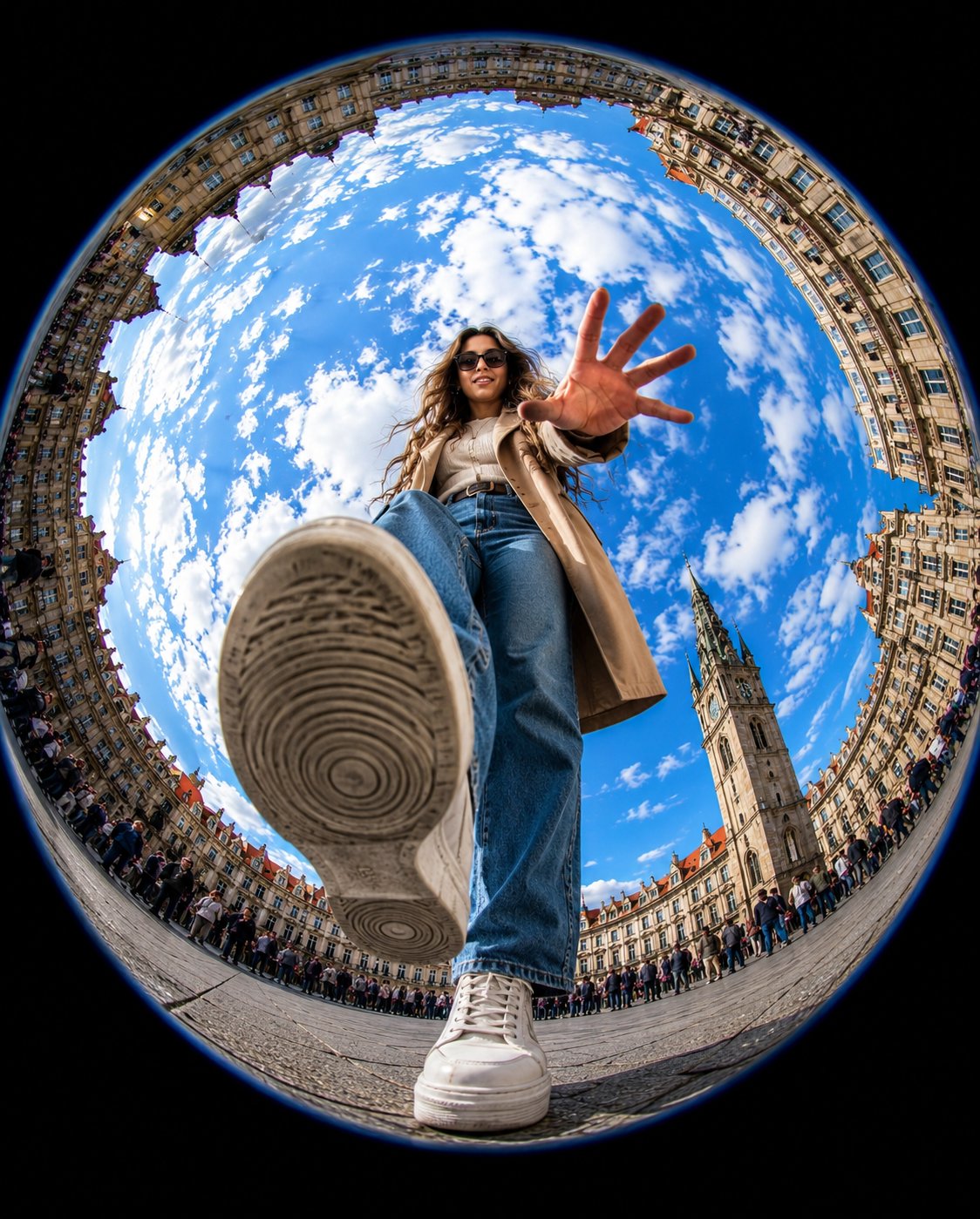 Stepping Over the Lens: Urban Fisheye Portrait thumbnail 2