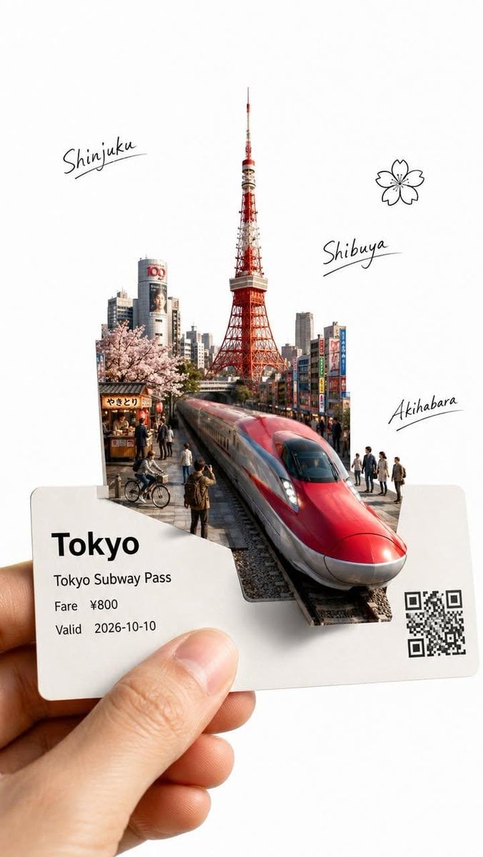 Hand Holding Transit Pass Portal to City thumbnail 3
