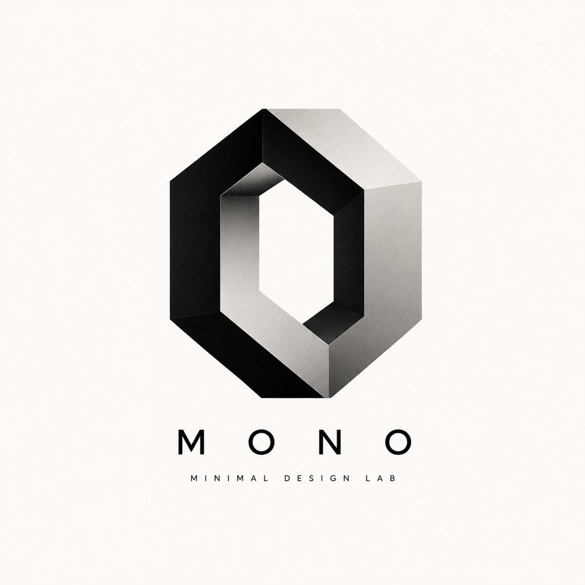 Premium Minimal Logo with Folded Geometry Illusion thumbnail 2