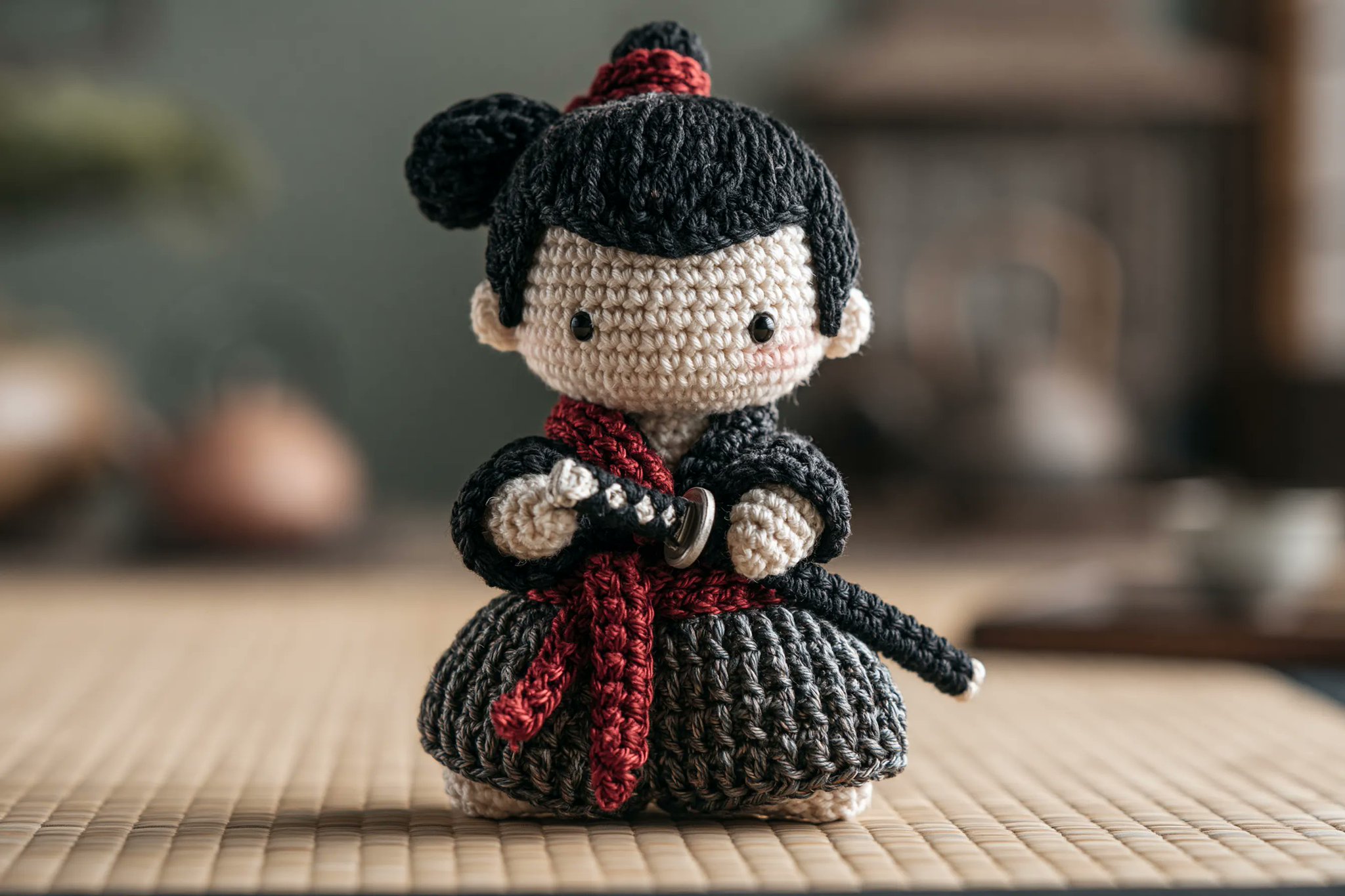 Cozy Crochet Doll in Warm Muted Atmosphere thumbnail 3