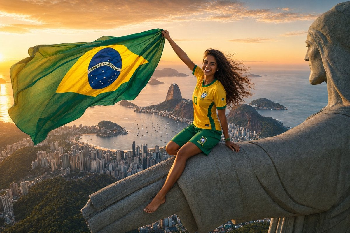 Brazilian Fan at Christ the Redeemer image 1