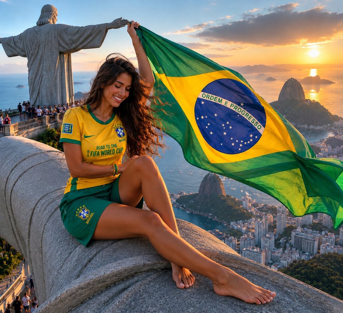 Brazilian Fan at Christ the Redeemer thumbnail 2