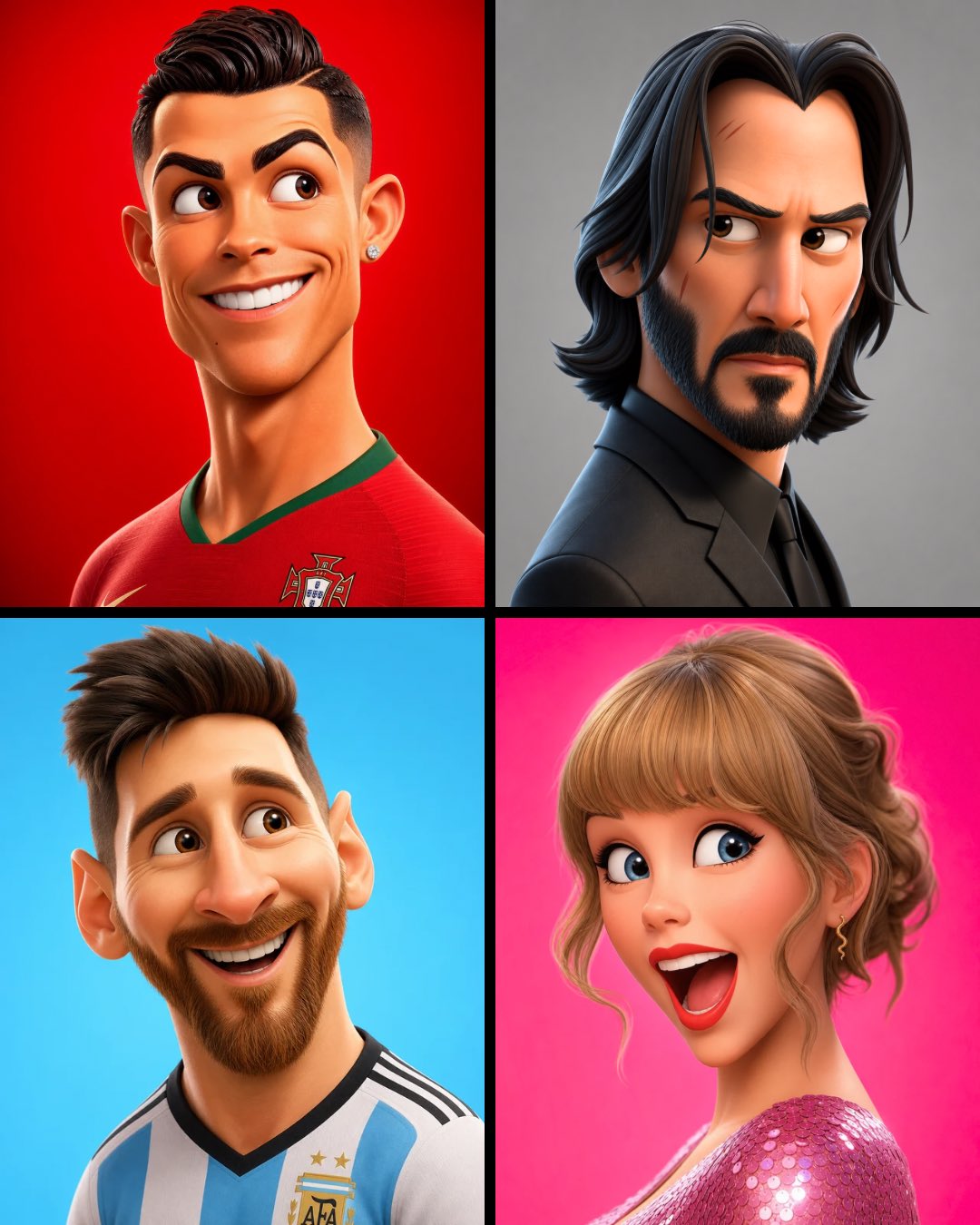 Playful 3D Caricature with Exaggerated Features