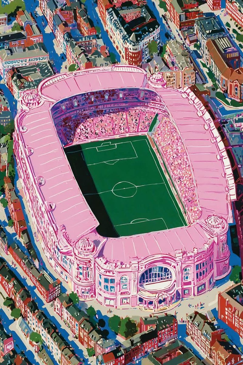 Dreamlike Football Fantasy with Floral Stadium image 1