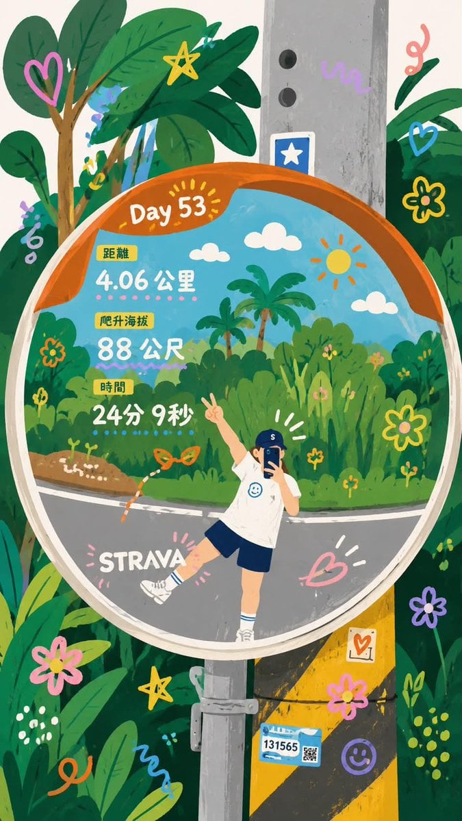 Whimsical Storybook Mirror with Cartoon Adventurer