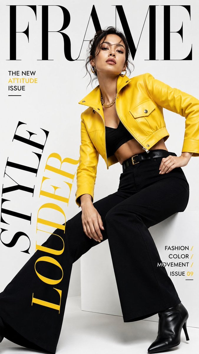 Luxury Fashion Campaign with Oversized Serif Typography thumbnail 2