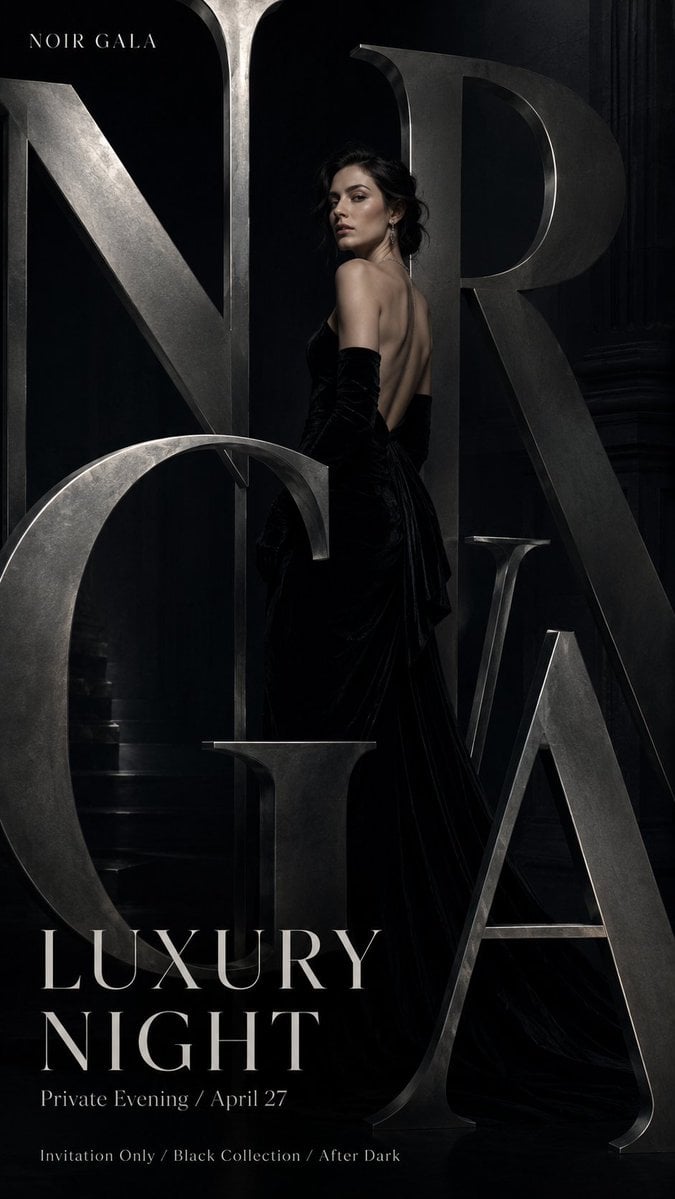 Luxury Fashion Campaign with Oversized Serif Typography thumbnail 3