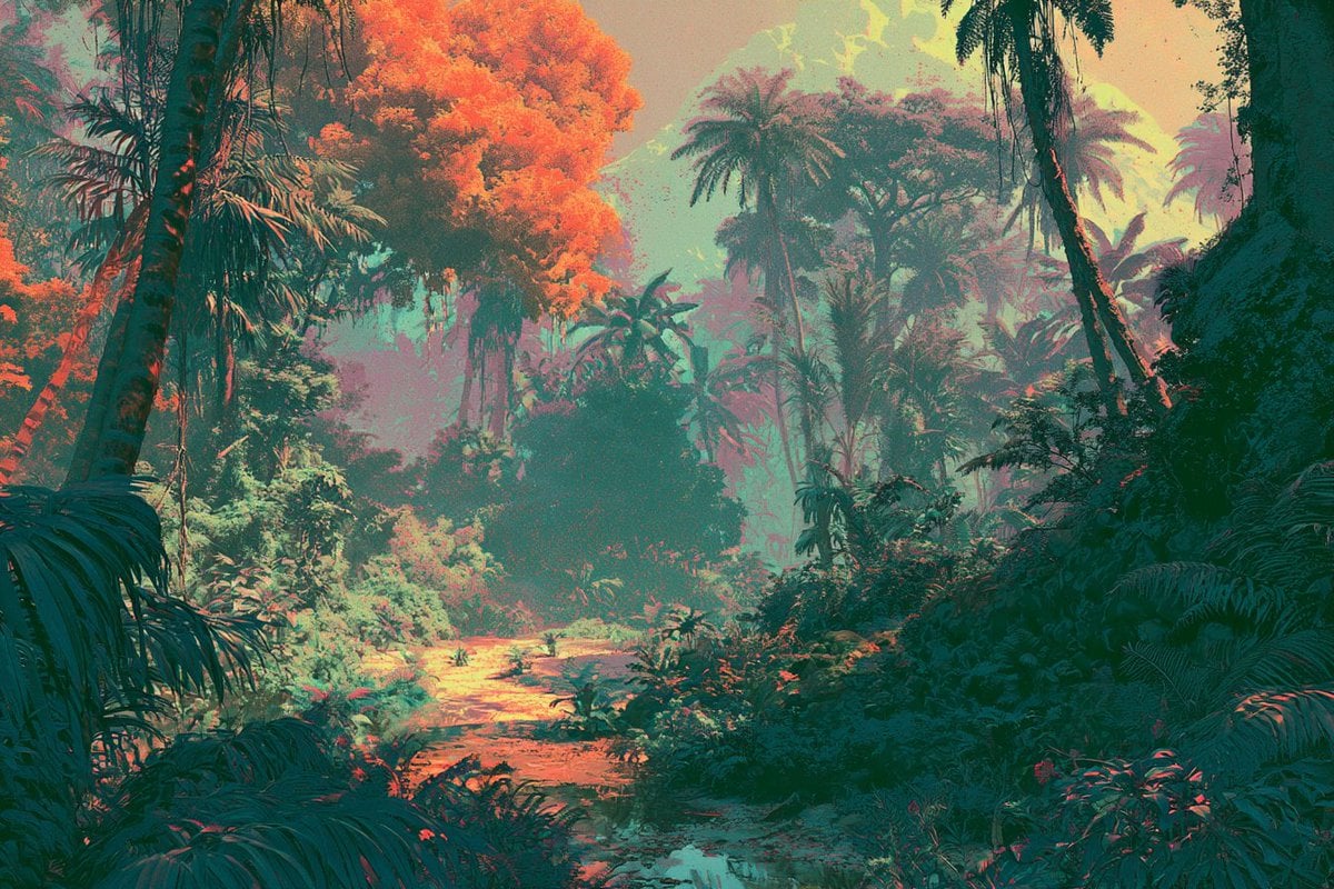 Retro Technicolor Portrait with Vibrant Hues