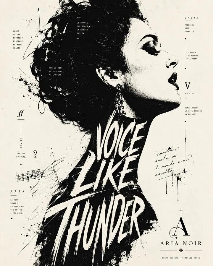 High-Contrast Typographic Portrait with Ink Edges thumbnail 3
