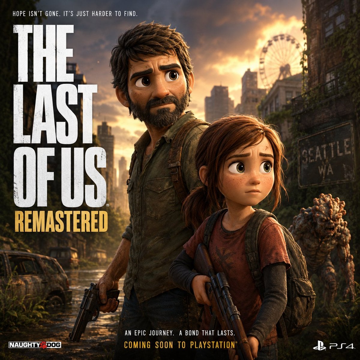 Pixar-Style Movie Poster for a Video Game