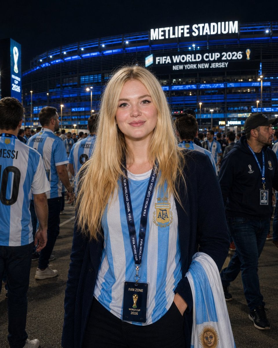 Argentina Fan in VIP Suite at World Cup Match thumbnail 3