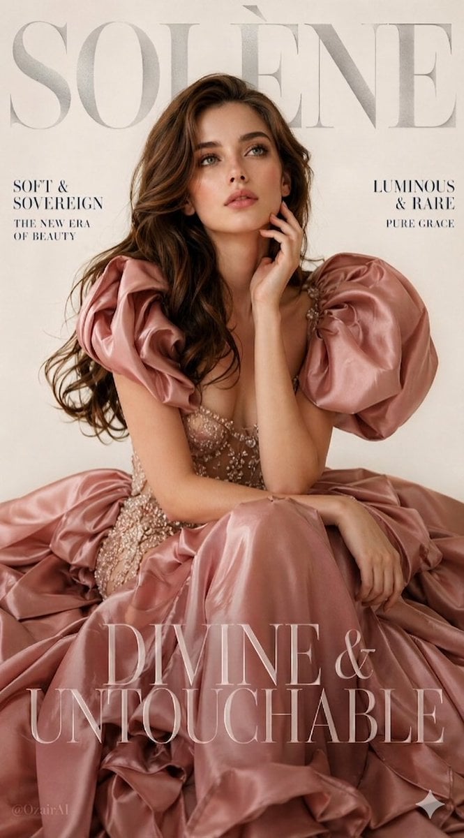 Angel in Blush: Dreamy Fashion Portrait