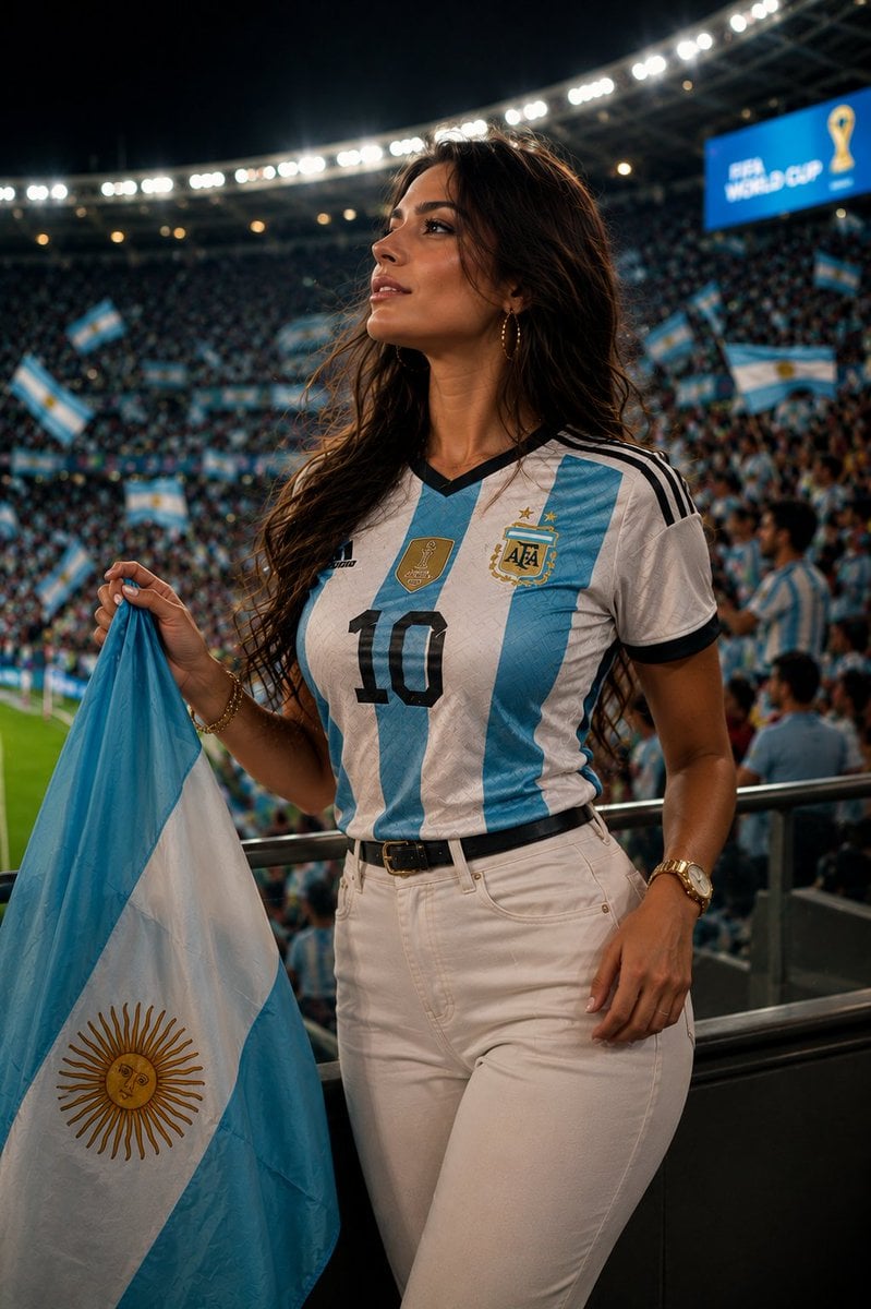 Argentinian Fan in Stadium VIP Section image 1