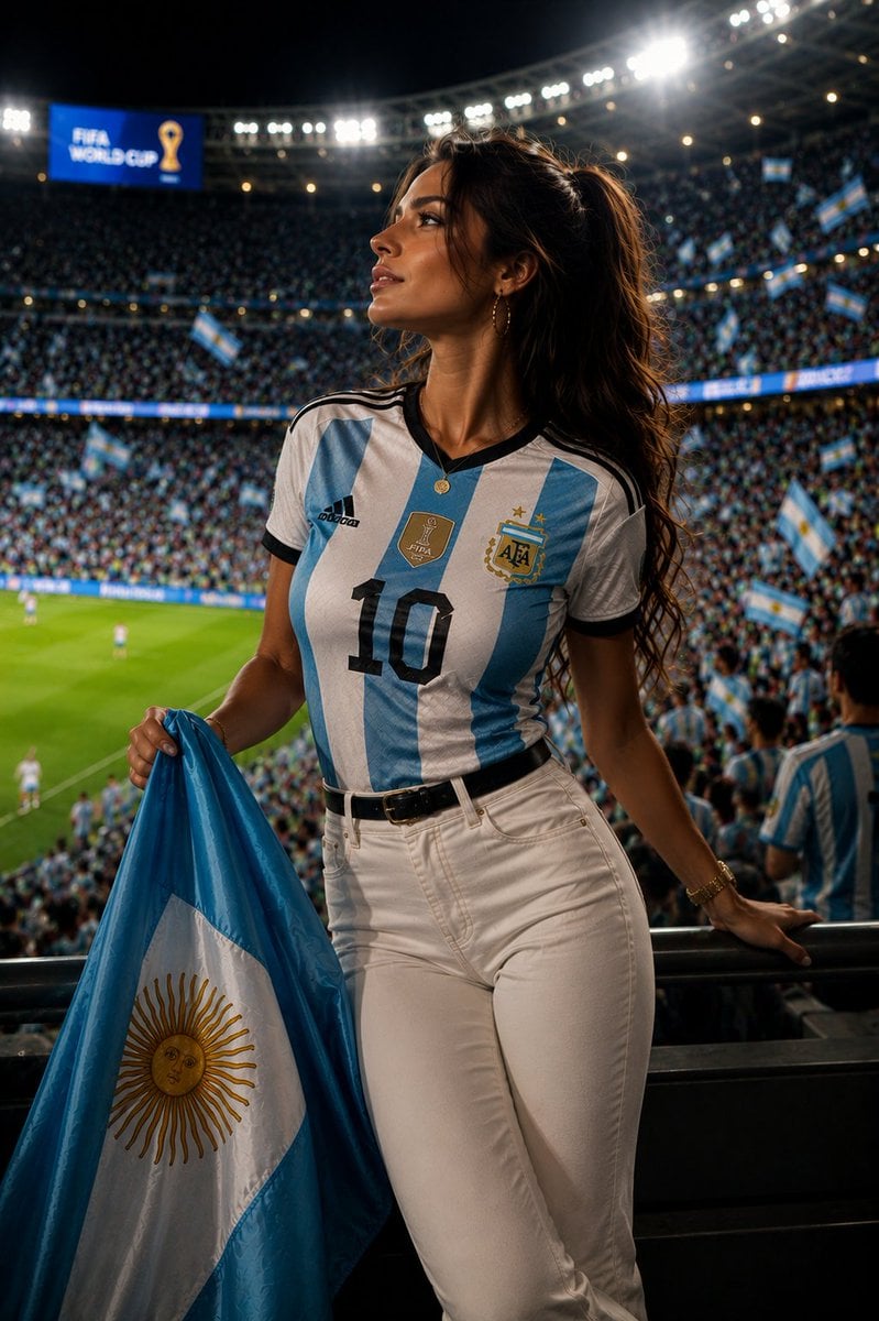 Argentinian Fan in Stadium VIP Section thumbnail 2