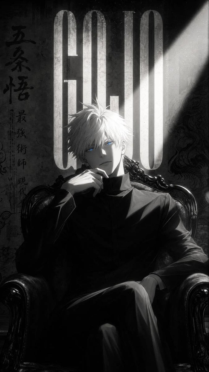 Anime Character on Cracked Stone Throne thumbnail 2