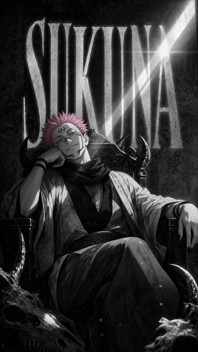 Anime Character on Cracked Stone Throne thumbnail 4