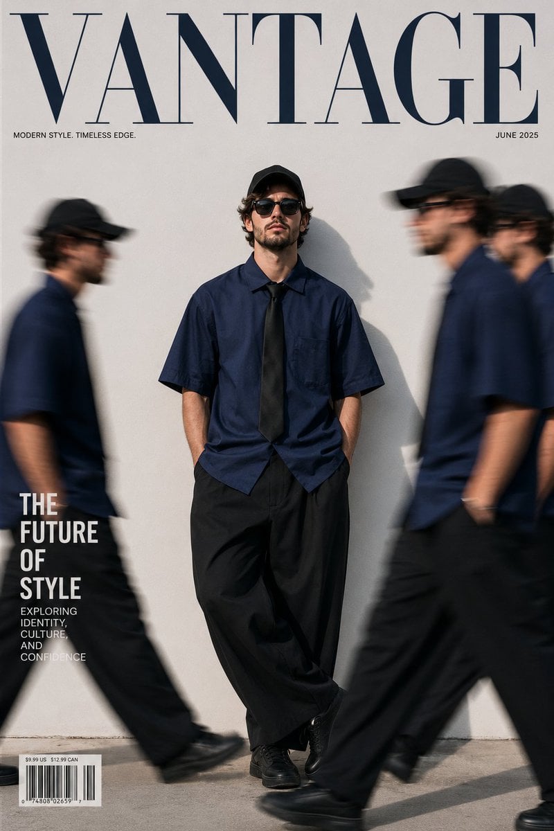 VANTAGE: Minimalist Streetwear Editorial with Motion Blur