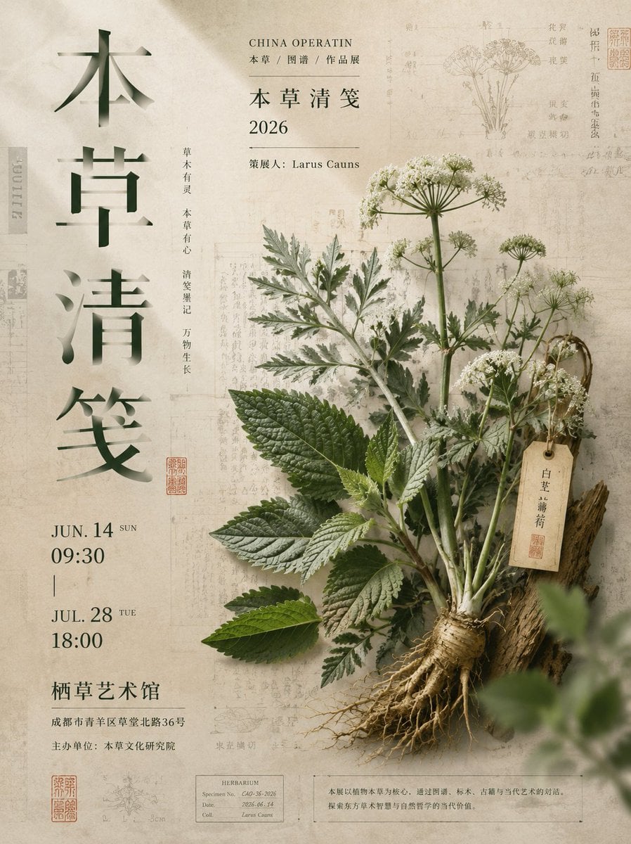新中式高端展览海报：东方美学与纸本质感 thumbnail 4
