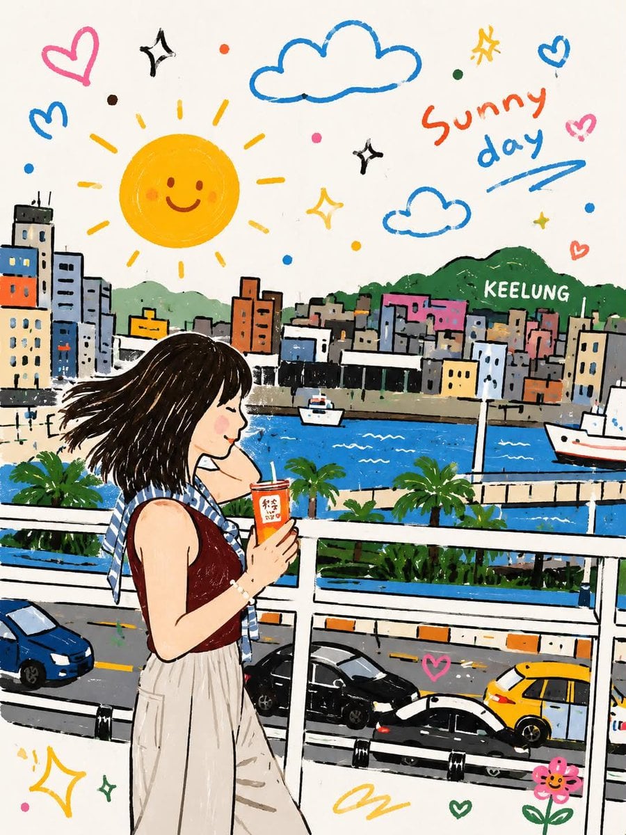 Whimsical Flat Illustration with Playful Doodle Elements thumbnail 2