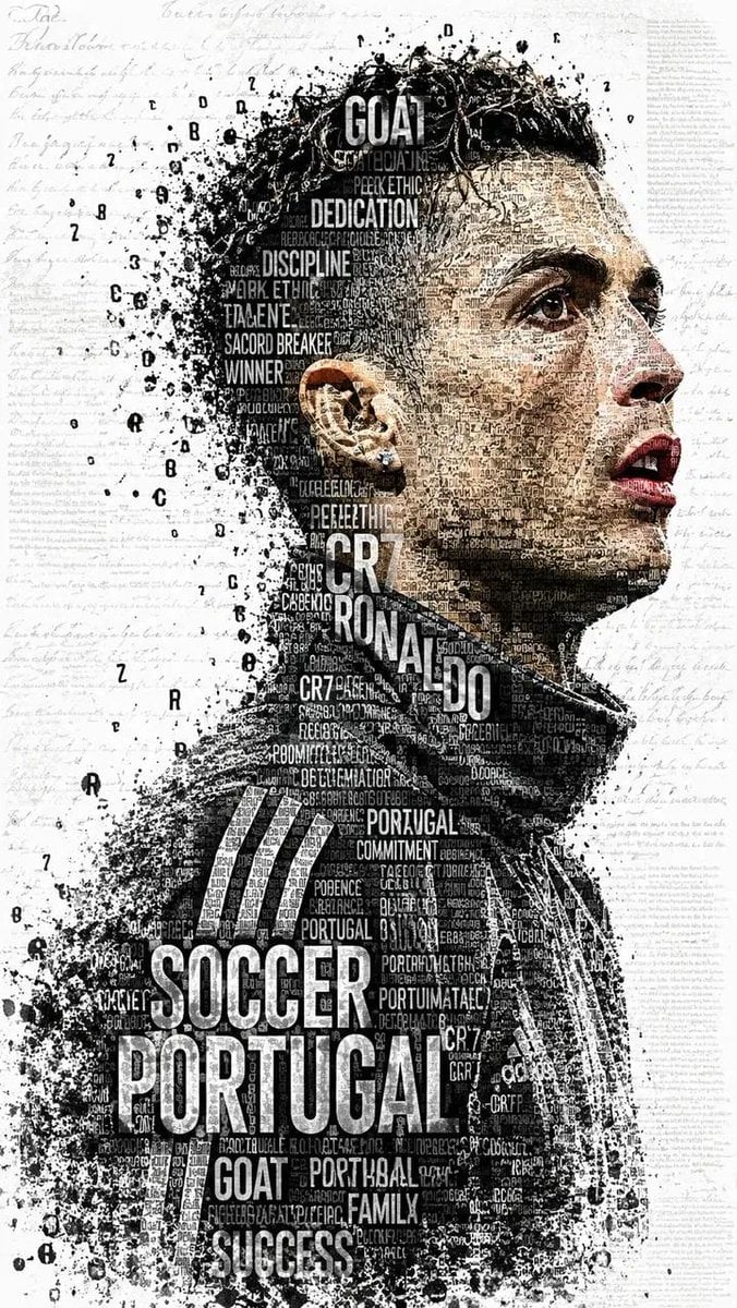Typographic Portrait of an Athletic Young Man image 1