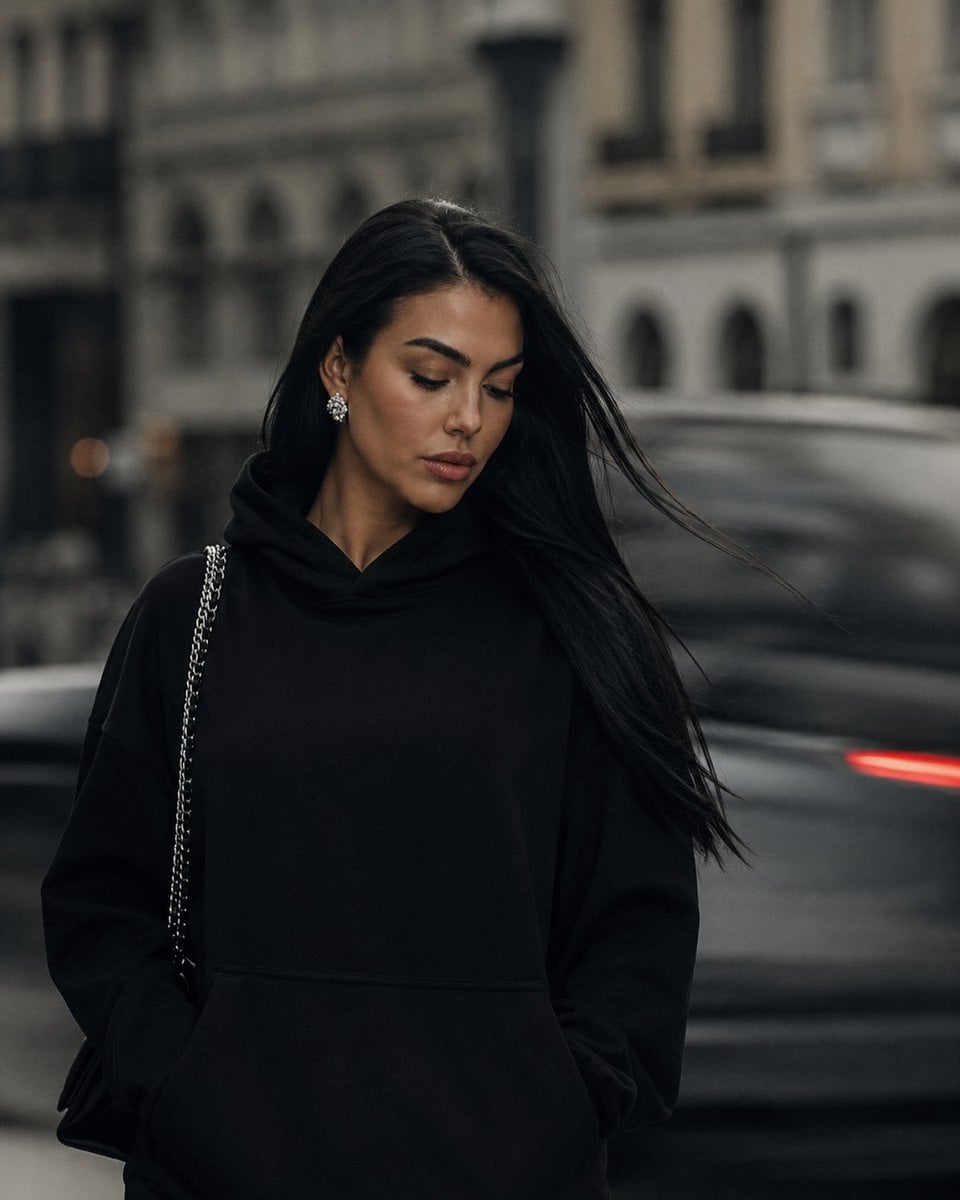 Introspective Street Fashion Portrait in Soft Light thumbnail 2