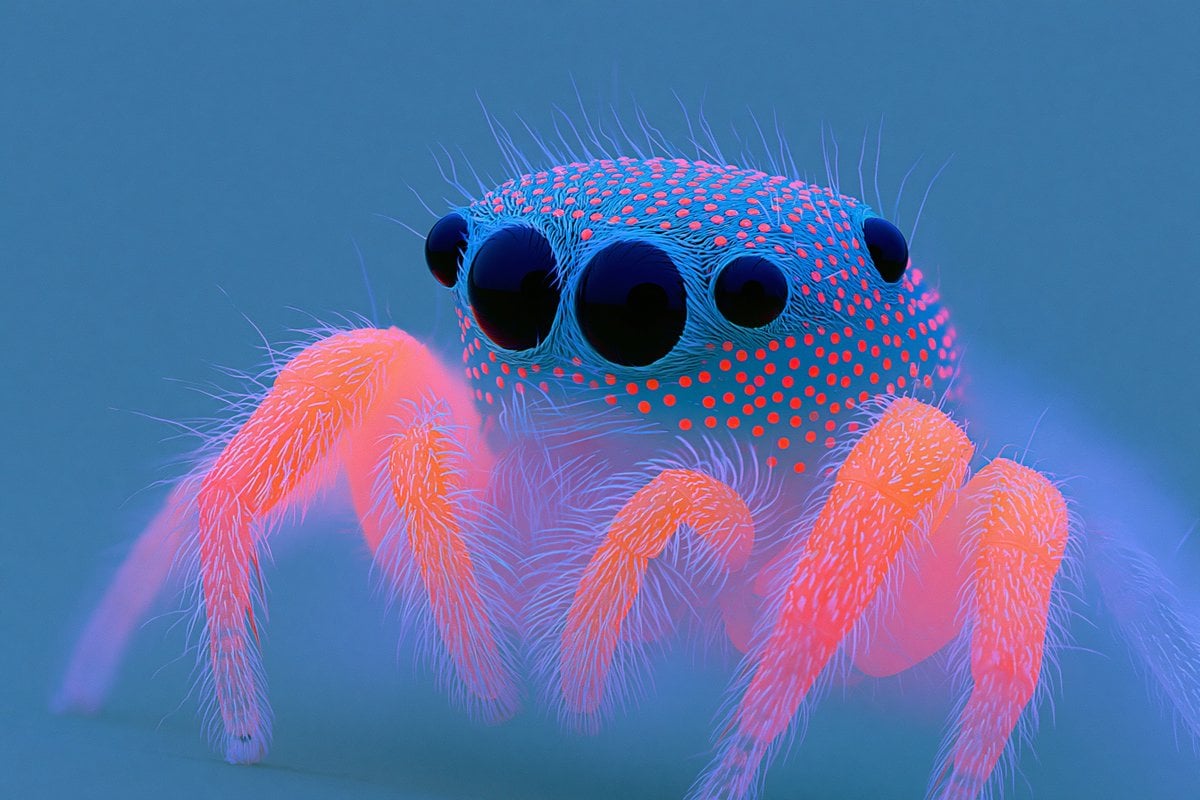 Bioluminescent Spider Eyes Macro thumbnail 2
