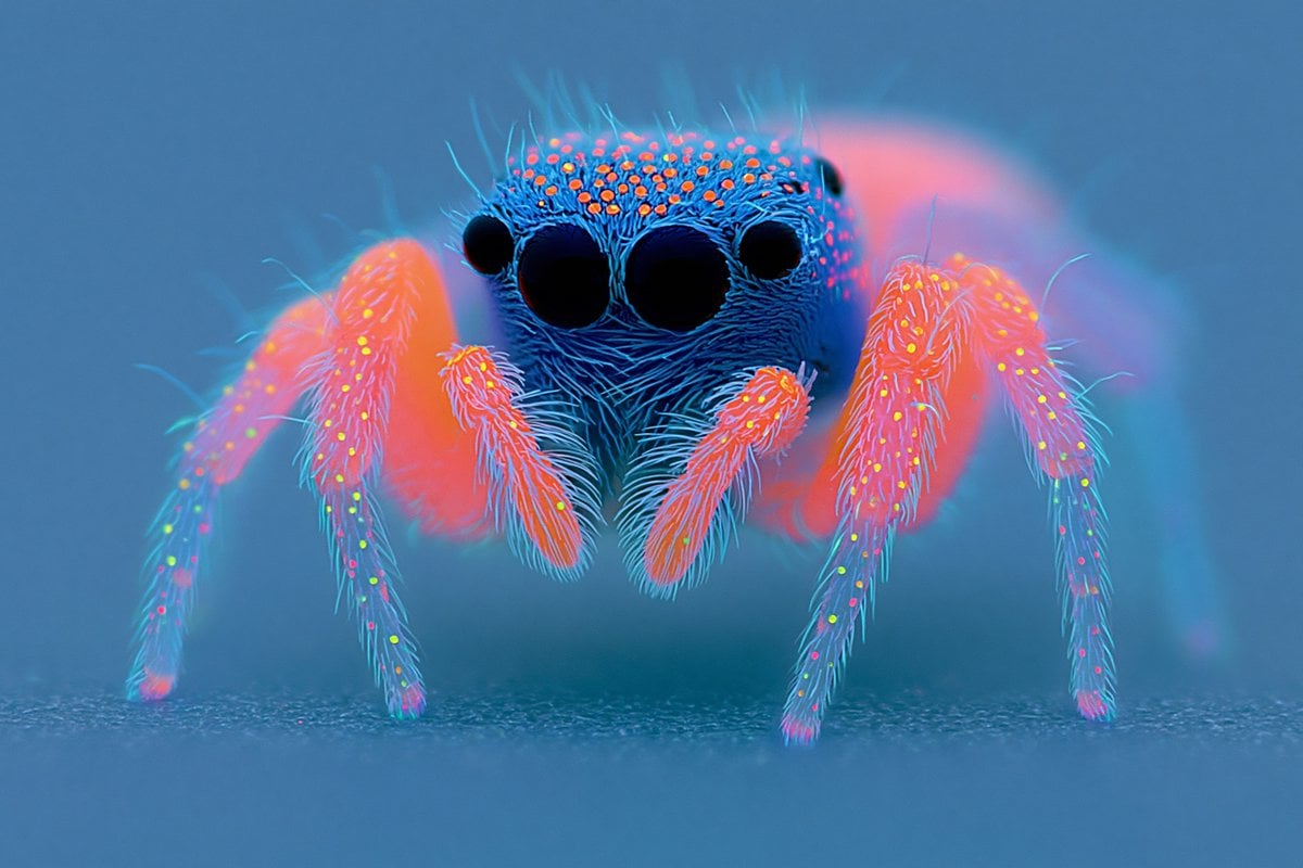 Bioluminescent Spider Eyes Macro thumbnail 3