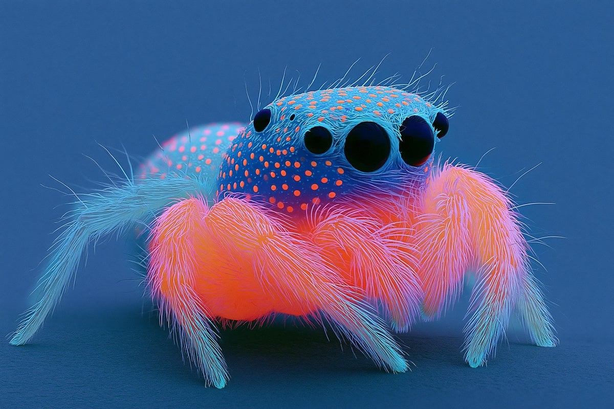 Bioluminescent Spider Eyes Macro thumbnail 4