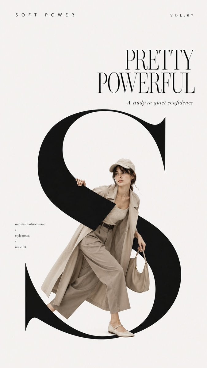 High-End Fashion Editorial Cover with Serif Typography thumbnail 2