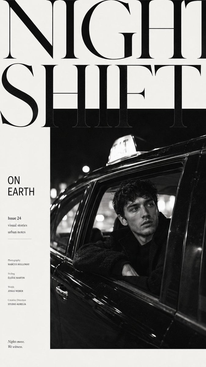 High-End Fashion Editorial Cover with Serif Typography thumbnail 3