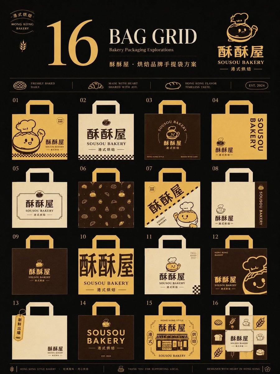 餐饮品牌手提袋包装视觉系统提案 thumbnail 2