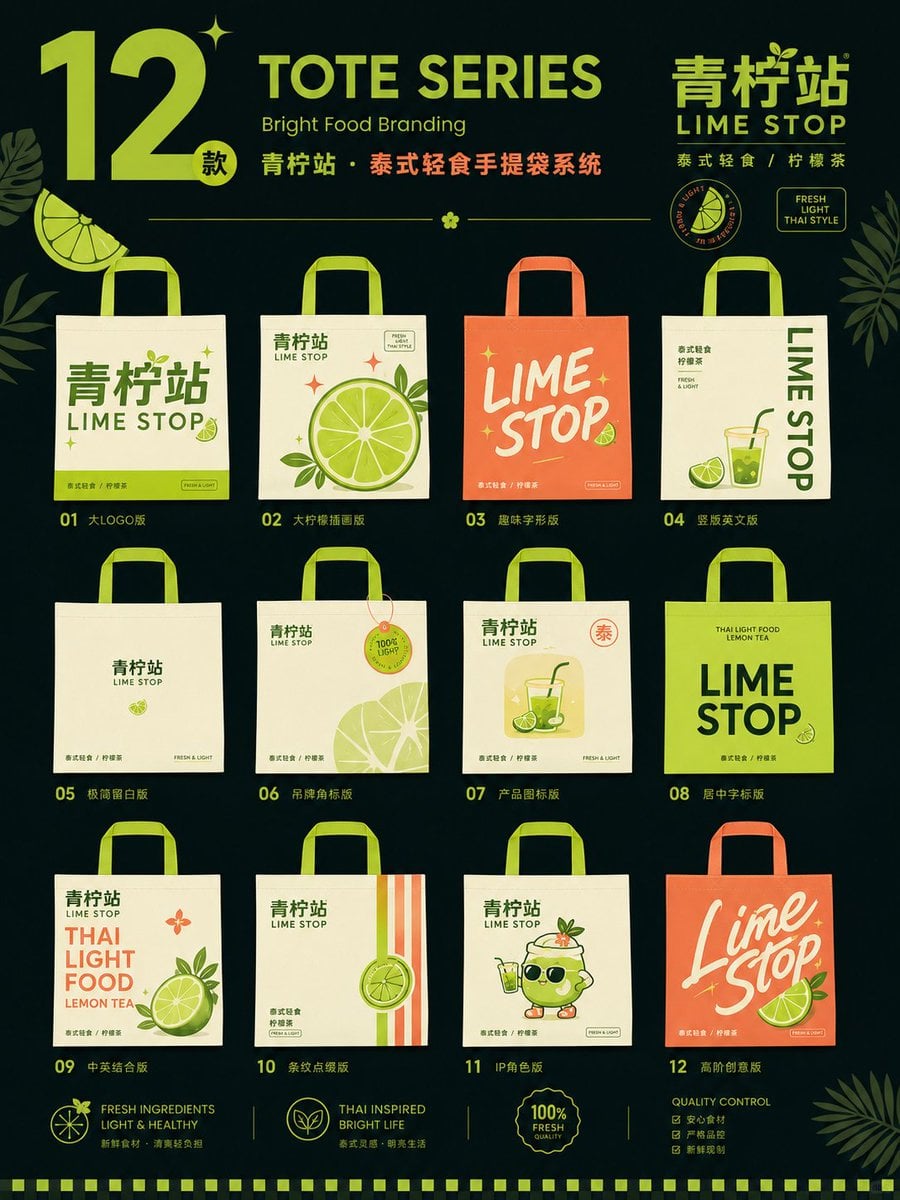餐饮品牌手提袋包装视觉系统提案 thumbnail 3