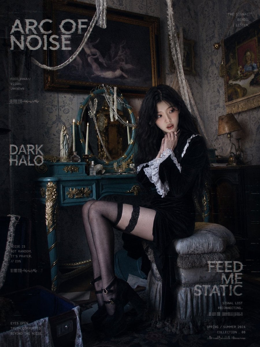 Dark Gothic Lolita Editorial in Victorian Room