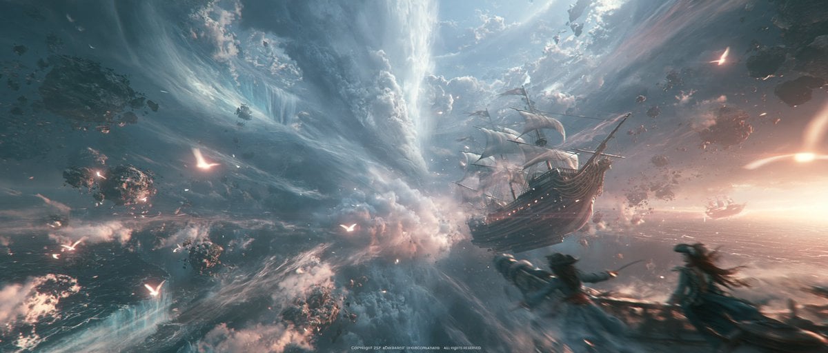 Flying Pirate Ship at the Edge of the World thumbnail 3