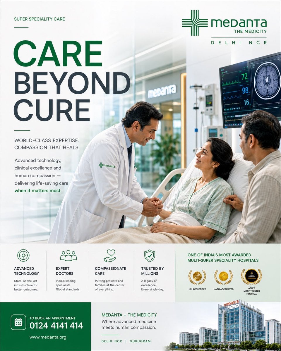 Premium Healthcare Poster for Medanta Brand Trust image 1