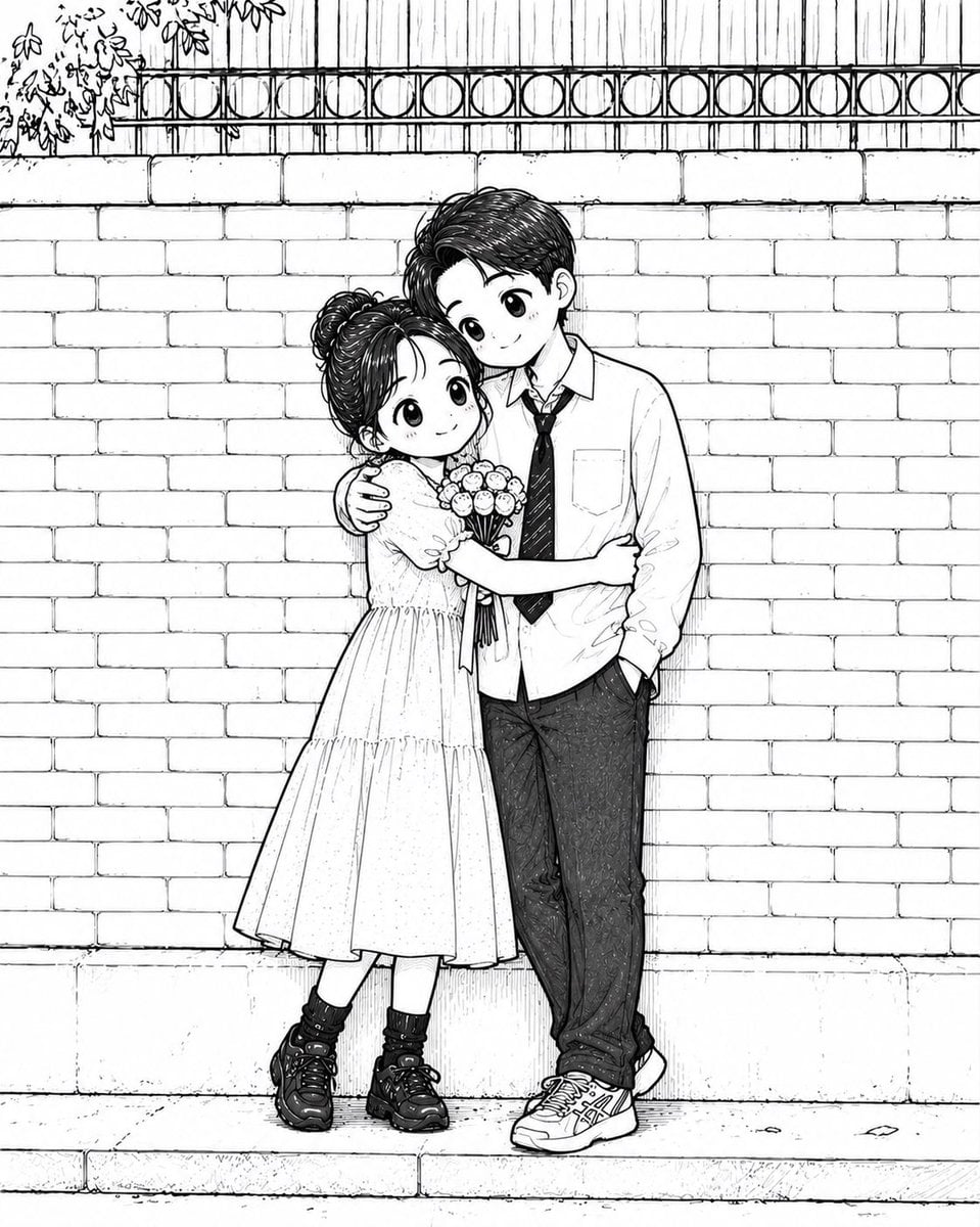 Chibi Doodle Illustration in Minimalist Marker Sketch Style thumbnail 2