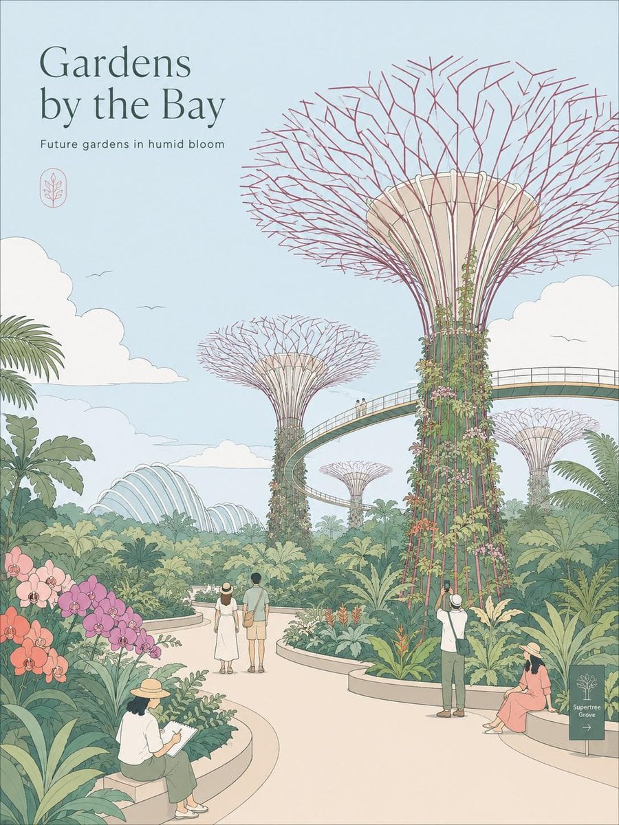 Minimalist Vintage Travel Poster of a City Destination thumbnail 2