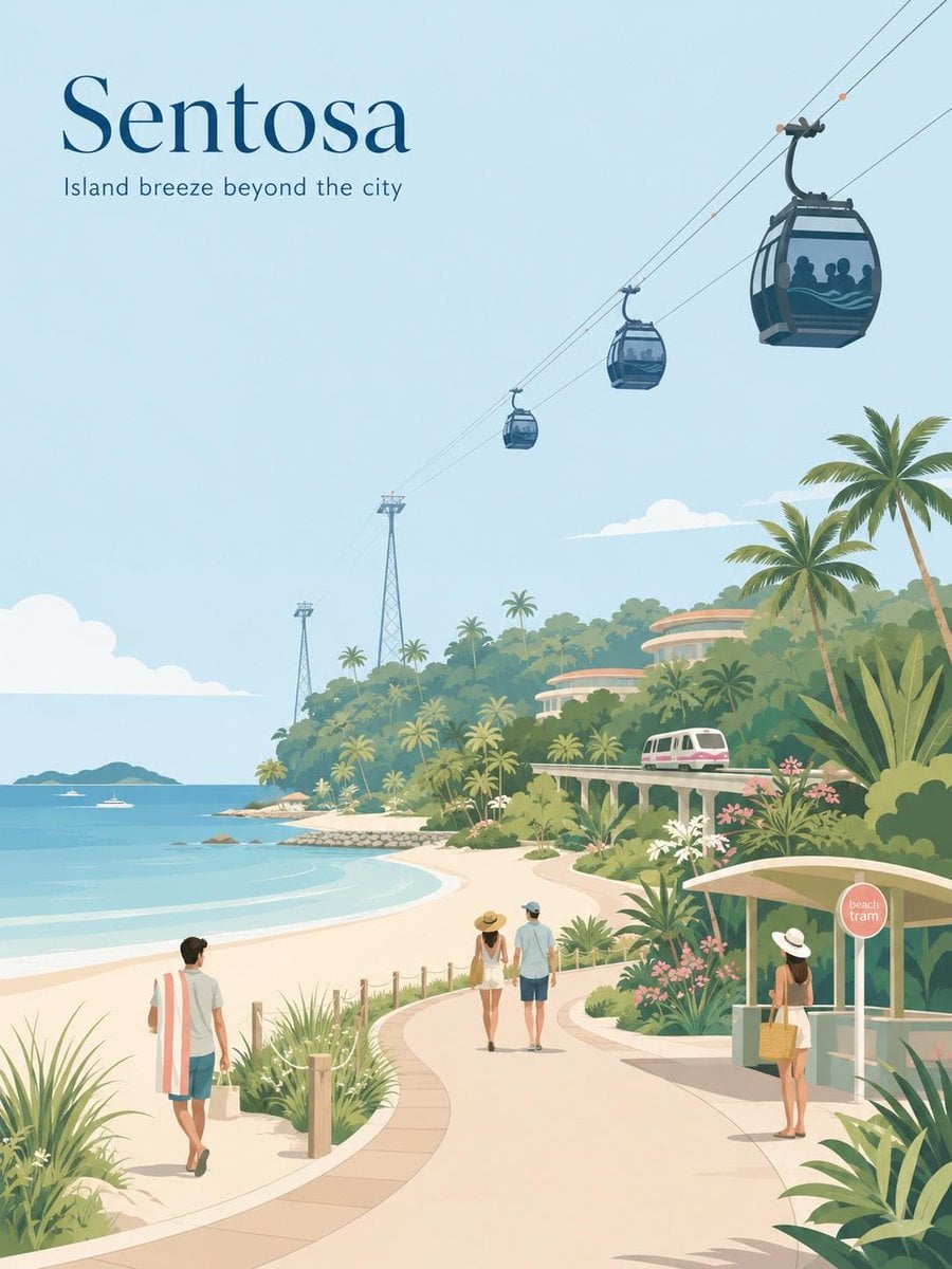Minimalist Vintage Travel Poster of a City Destination thumbnail 3