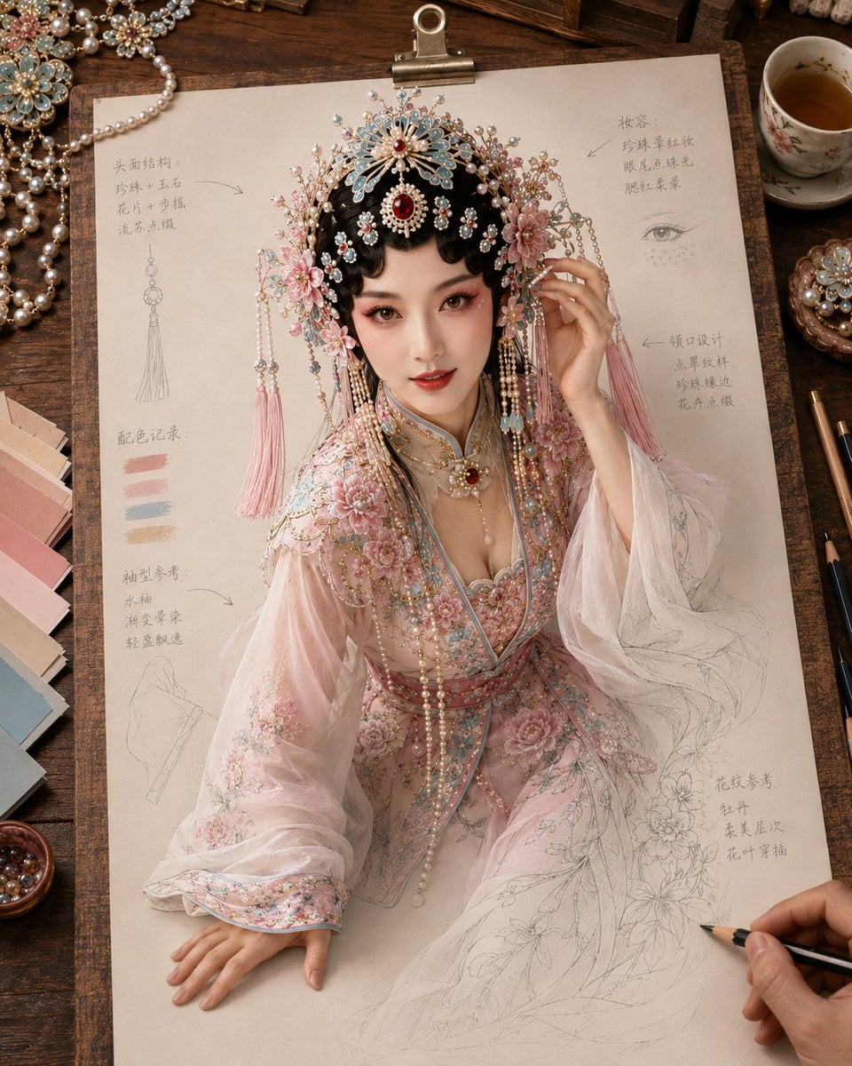 Paper to Reality: Opera-inspired Portrait with Elegance