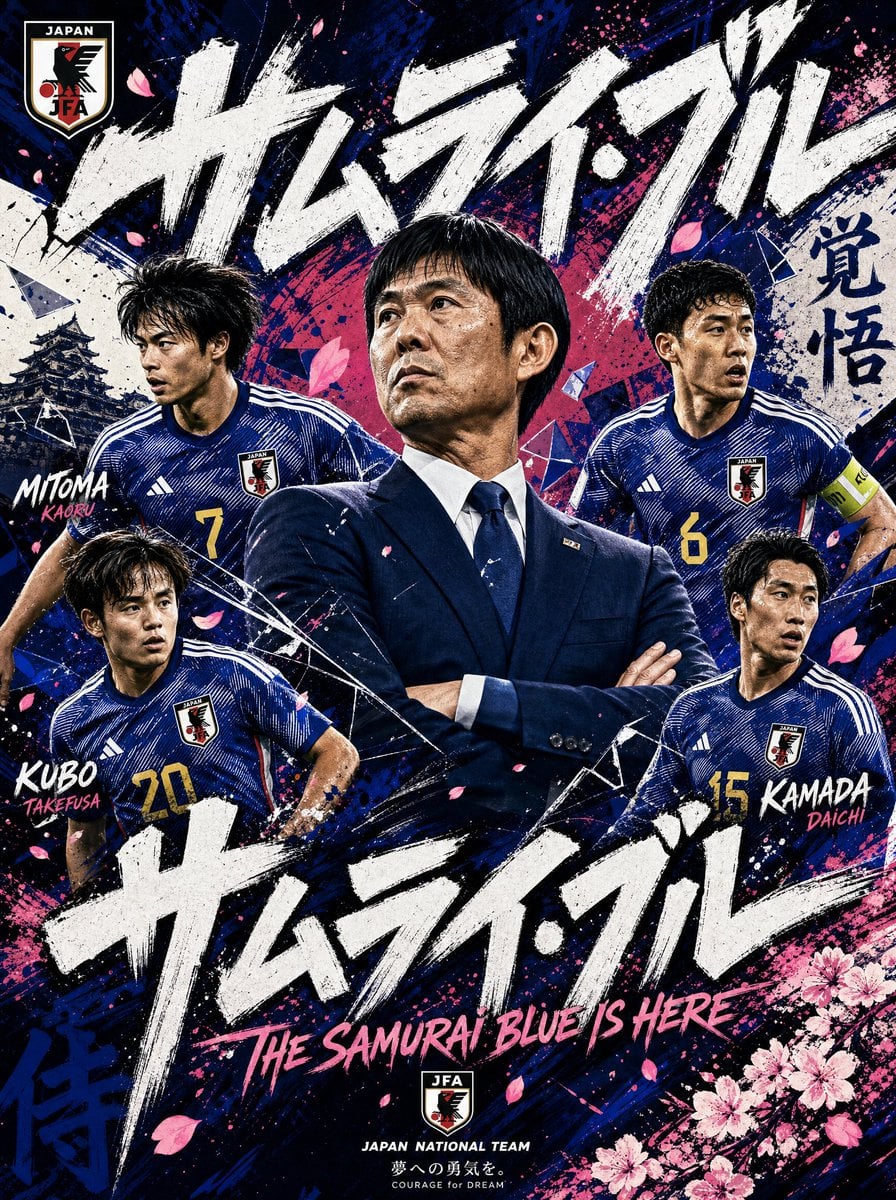Dynamic Football Poster with Urban Anime Style